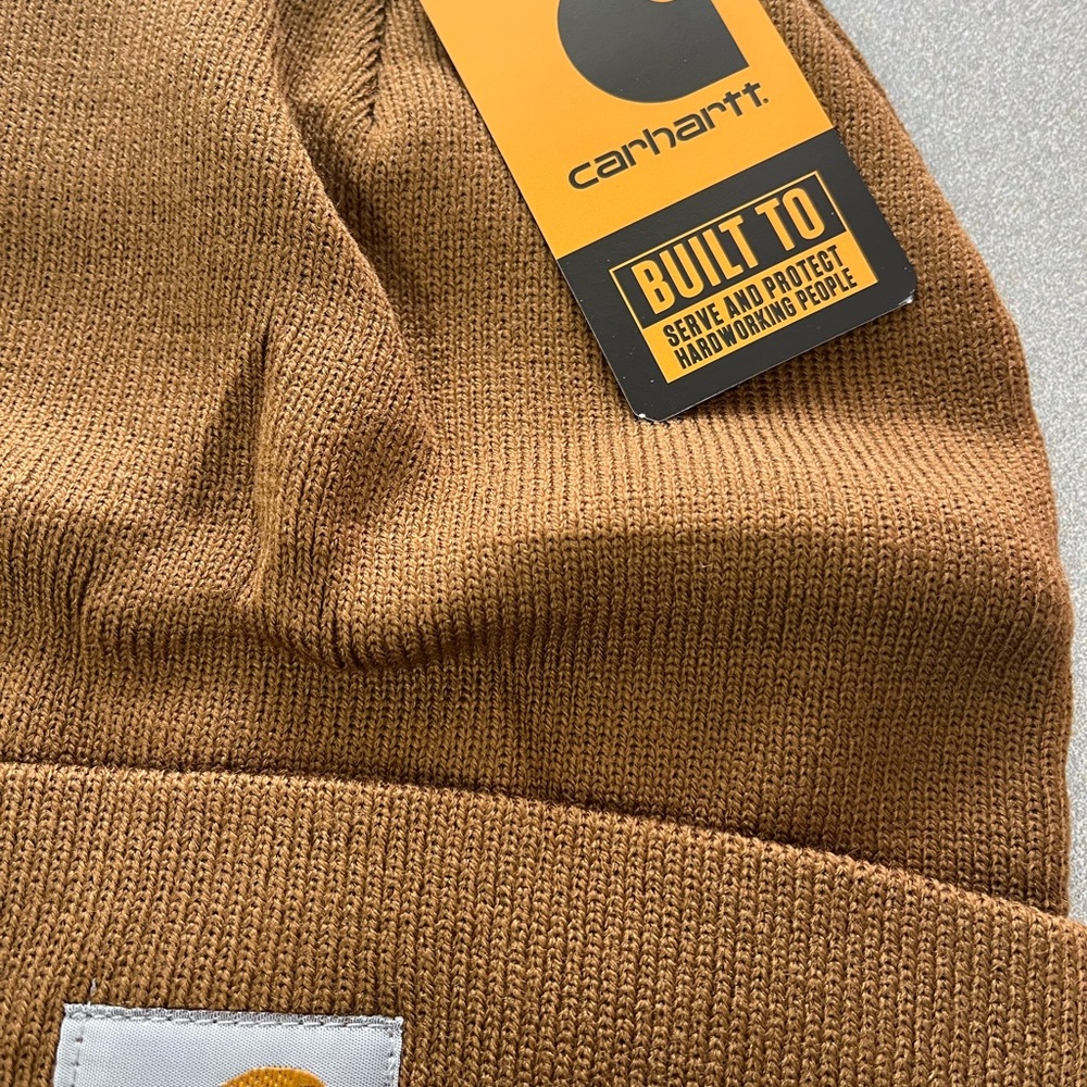 Carhartt Knit Cuffed Beanie in Tan